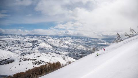 Two skiers in Deer Valley's Expanded Terrain