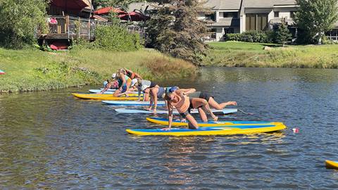 Park City Stand Up Paddleboarding fit and yoga class