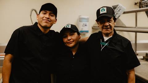 Deer Valley Food and Beverage staff members smiling for group photo