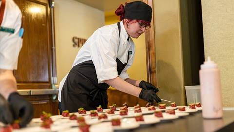 Deer Valley cook preparing meal