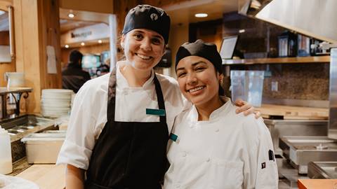 Deer Valley Food and Beverage staff member in uniform smiling for photo