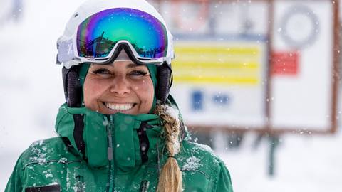 Deer Valley mountain host smiling for photo