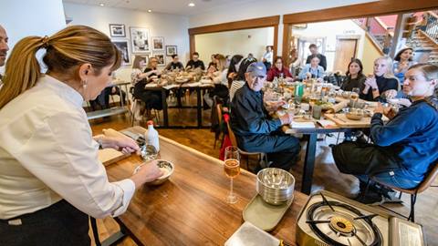 Creative Academy cooking class held outside the Deer Valley Cafe. 