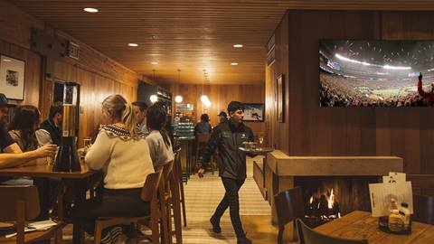 Interior of Edgar's après-ski bar in Deer Valley.