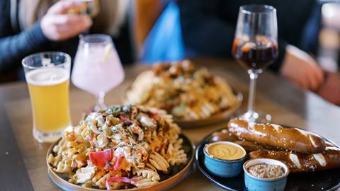 Appetizers served at the Sticky Wicket bar.