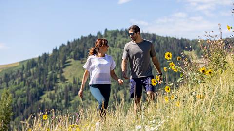 Coule hiking at Deer Valley during the summer.