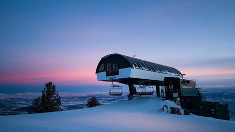 Sultan Express Chairlift in the winter.