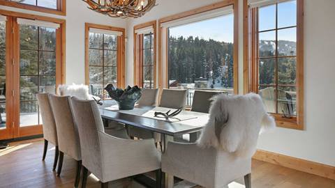 Dining room in Deer Valley's rental home Bellemont 5 