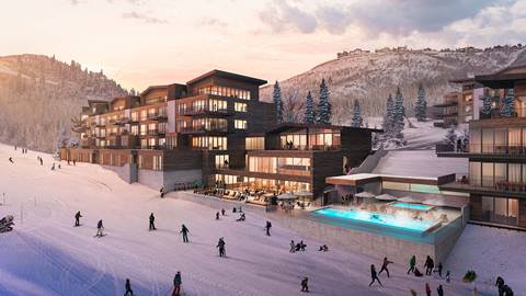 Rendering of Founders Place, a luxury lodging property located in Deer Valley.