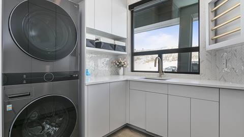 Laundry room in Deer Valley's luxury vacation rental SkyRidge 11494.