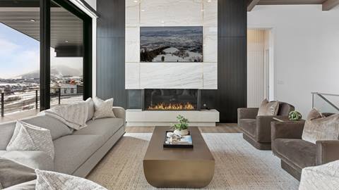 Living room in Deer Valley's luxury vacation rental SkyRidge 11494.