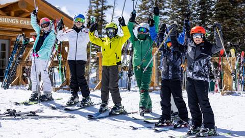 Deer Valley group ski lesson with teenagers.