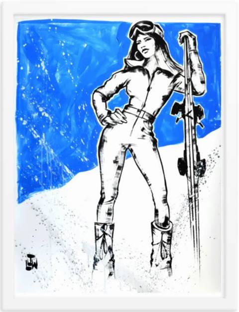 Park City-based artist, Lamont Joseph White's collection entitled She Skis