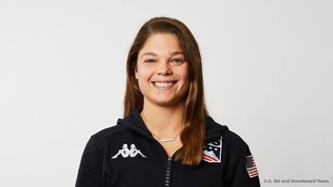 Olympian and Ski with a Champion Athlete Ashley Caldwell's headshot.