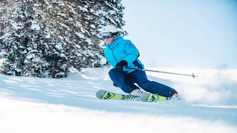 Trace Worthington skiing at Deer Valley.